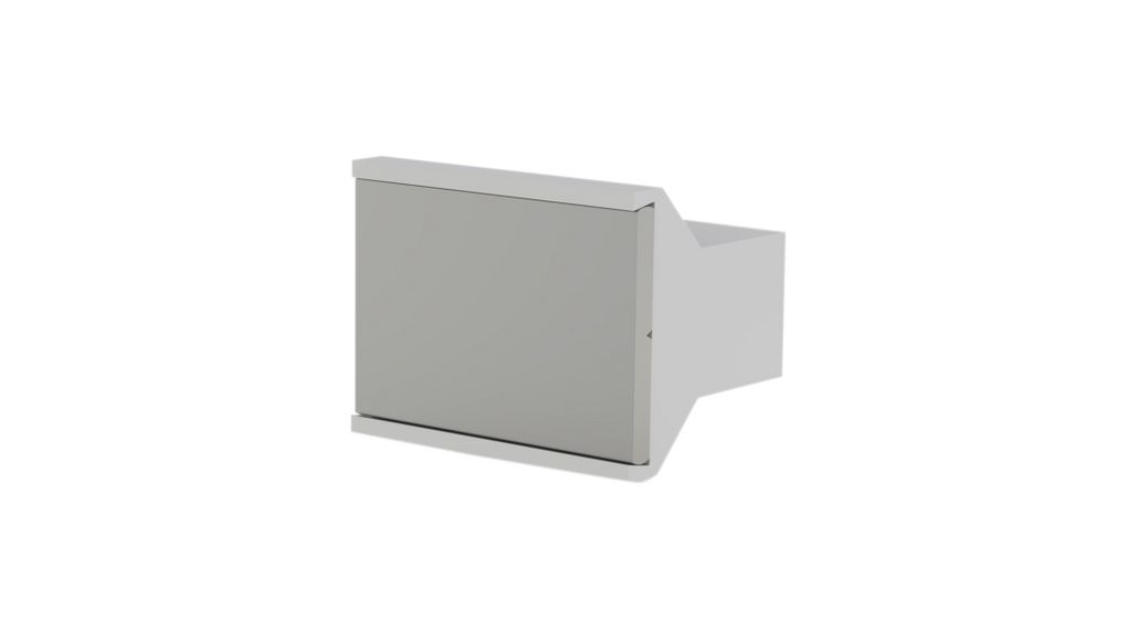 Panel handle, Plastic, Grey, HP28