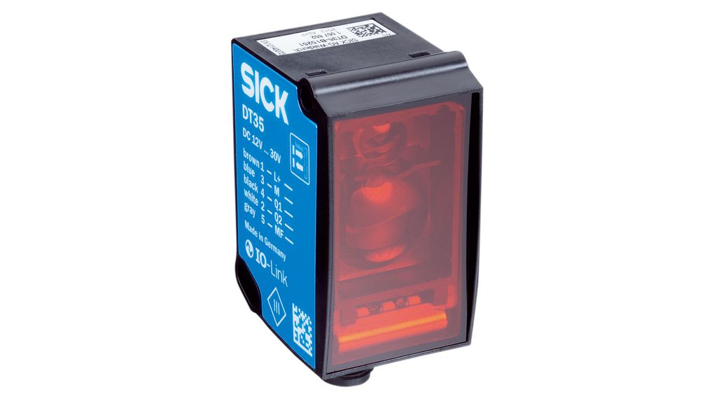 Optischer Distanzsensor Push-Pull / NPN / PNP 2.5ms 30V Laser, rot Stecker, M12, 5-polig, male IP65 / IP67 Dx35