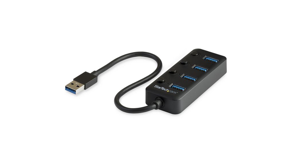USB Hub with Switch, USB-A Plug, 3.0, USB Ports 4, USB-A Socket