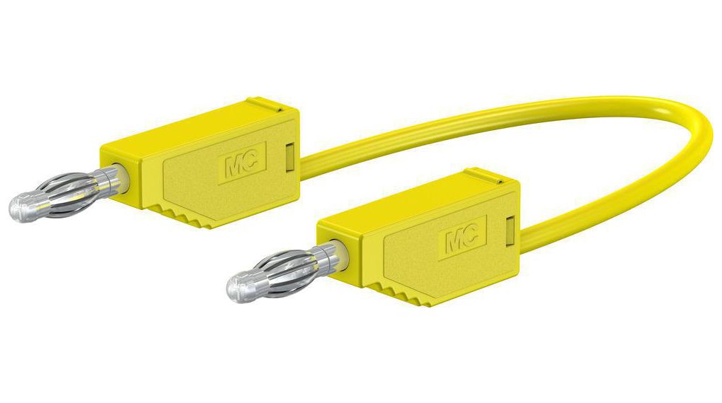Test Lead PVC 19A Nickel-Plated 1m 1mm² Yellow