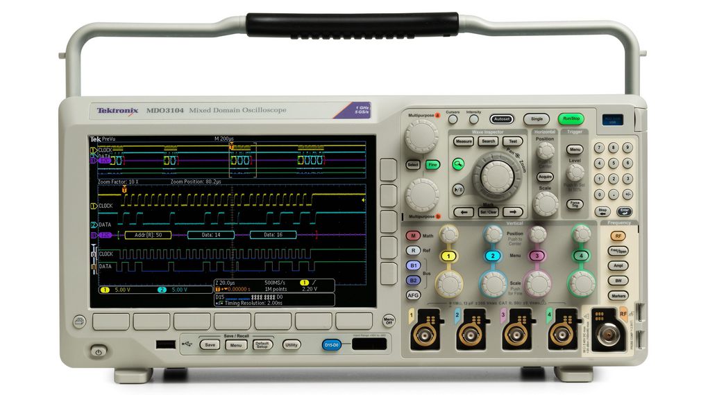 MDO3034 | Tektronix Oszilloskop MDO3000 MSO / MDO 4x 350MHz 2.5GSPS USB ...