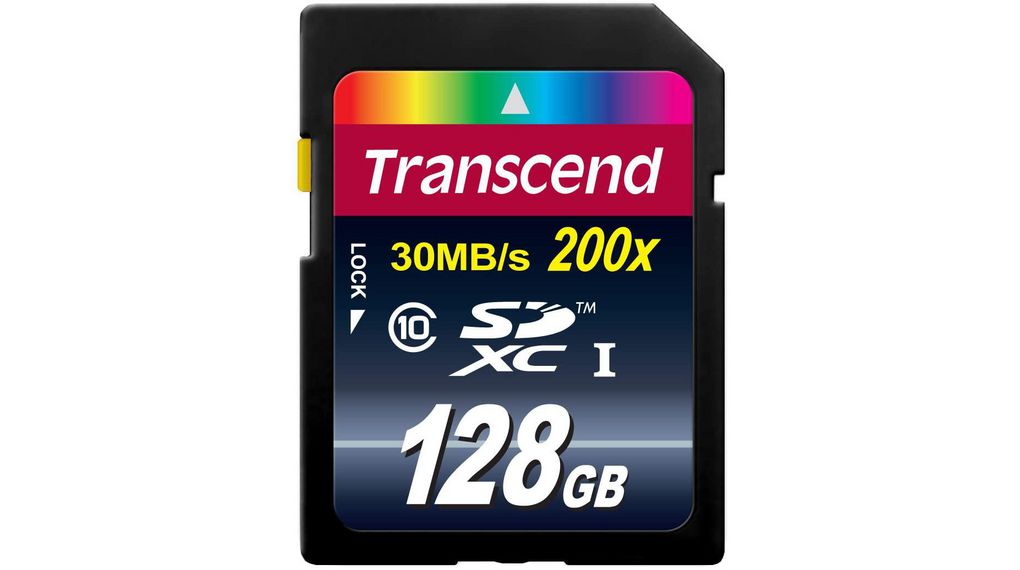 Memory Card, SD, 128GB, 30MB/s, Black
