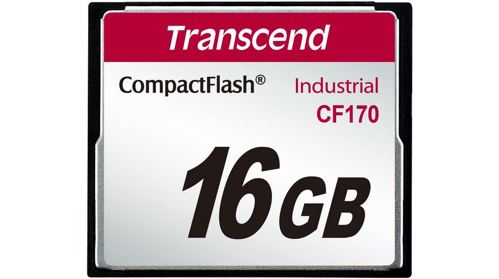 Scheda memoria, CompactFlash (CF), 16GB, 87MB/s, 68MB/s, Nero