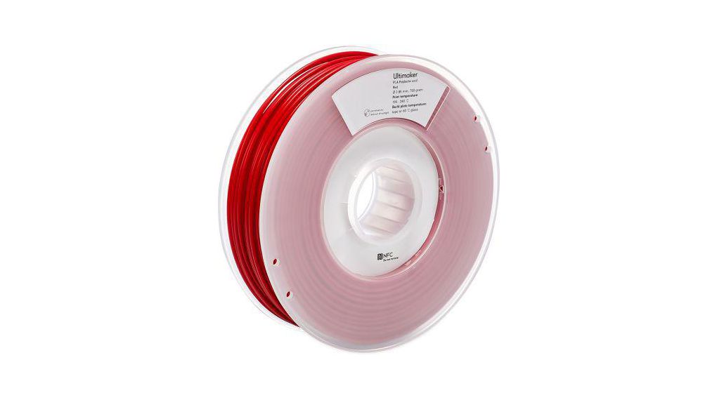 Ultimaker 2.85mm Red PLA 3D Printer Filament, 750g