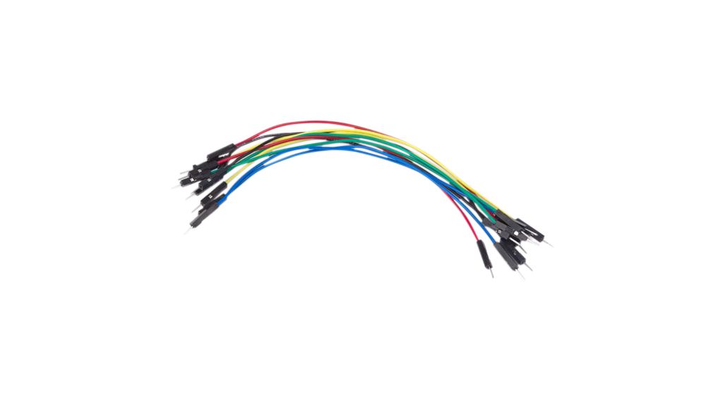 Jumper Wires, Set of 10 Pieces, 1-Pin, Male to Male, AWG22