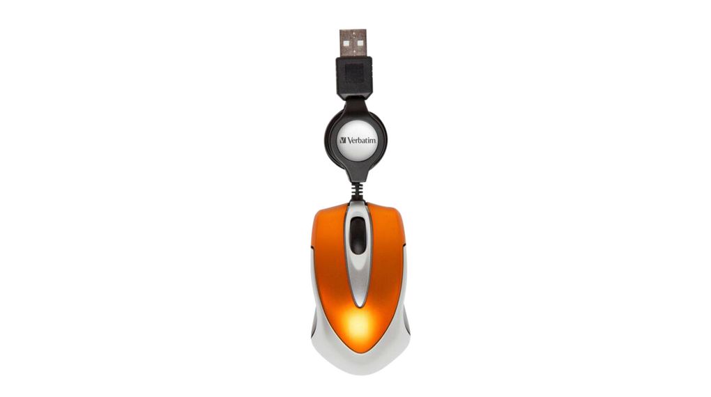 Mouse Go Mini Travel 1000dpi Optical Ambidextrous Orange