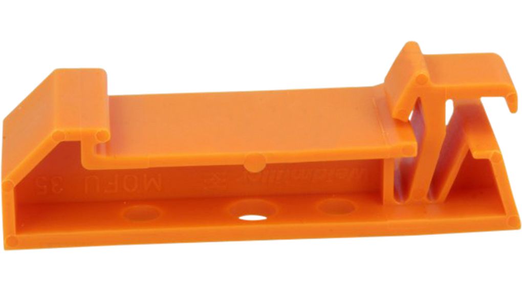 Tragschienenhalter, Polyamid 66, Orange, 58 x 18mm