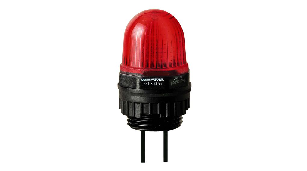 231.100.54 | Werma Balise de signalisation LED 231 Continu Rouge 12VDC ...