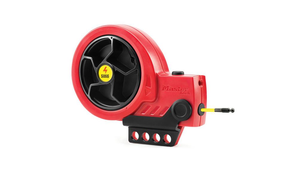 Master Lock Red Nylon Core Cable, Thermoplastic Housing Cable Lockout, 9.5mm Shackle