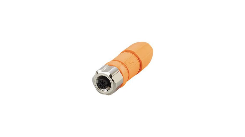 Circular Connector, M12, Socket, Straight, Poles - 5, Screw, Cable Mount