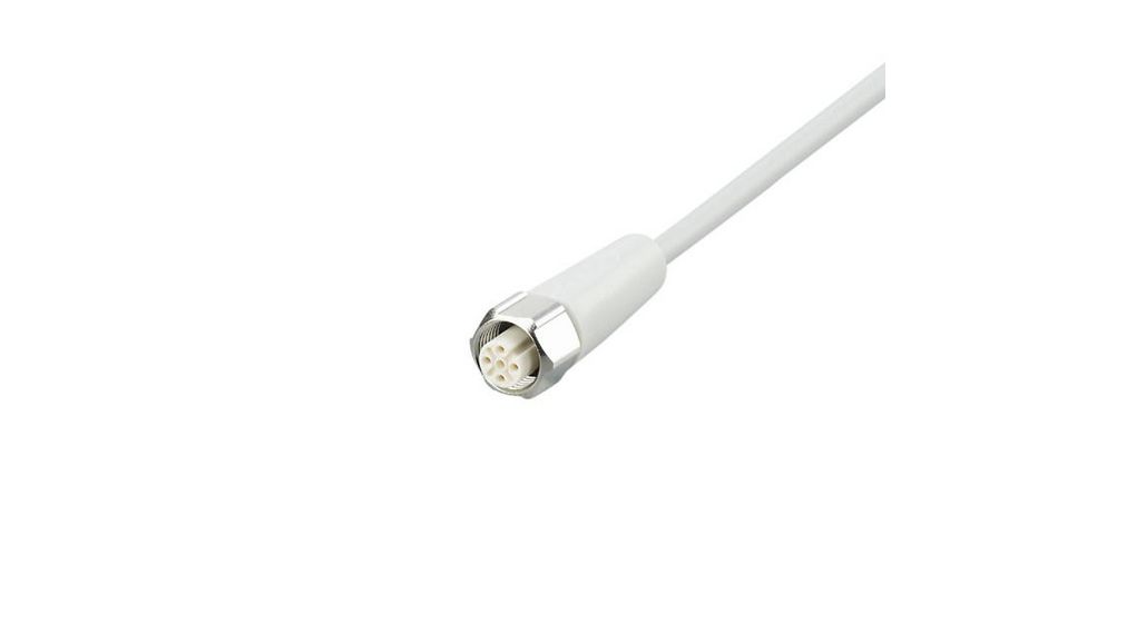 ifm electronic Female 1 way M12 to Unterminated Unterminated Sensor Actuator Cable, 5 m, Gerade Leiter, 5m, IP65 / IP67 / IP68 / IP69K, Grau