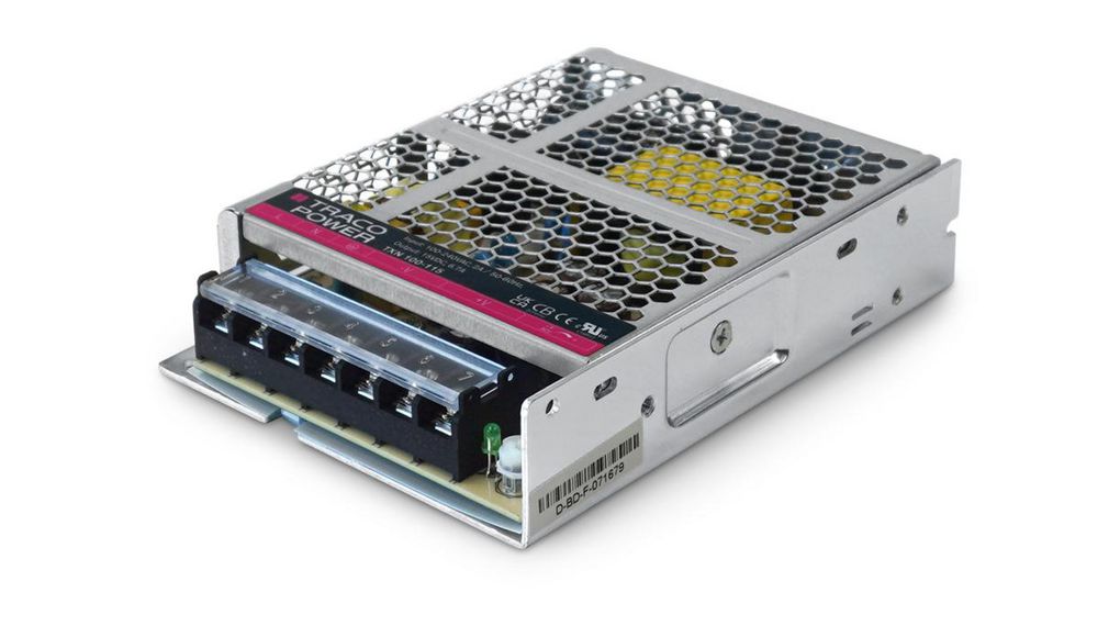TRACOPOWER AC-DC Power Supply, TXN 100-124, 24V dc, 4.2A, 100W, 1 Output, 90 → 264V ac Input Voltage