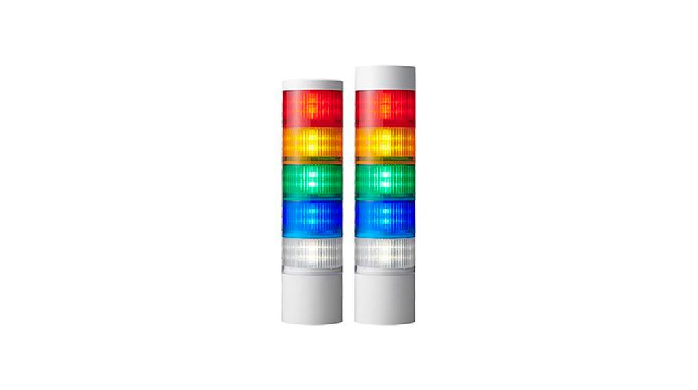 LR10 Series Red, Green, Amber Signal TowerBuzzer, 3 Lights250 V ac 250VAC IP6X / IPx9K / IPX6