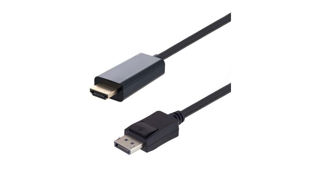 Male HDMI to Male, Low Smoke Zero Halogen DisplayPort Cable, 2 m, 2m