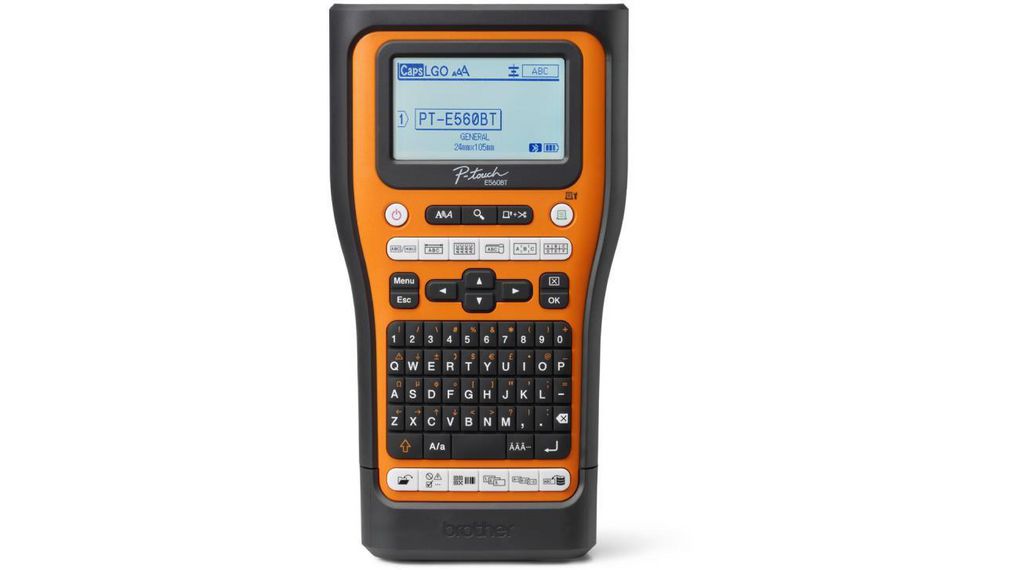 Brother PT-E560BTVP Handheld Label Printer, 24mm Max Label Width, USB
