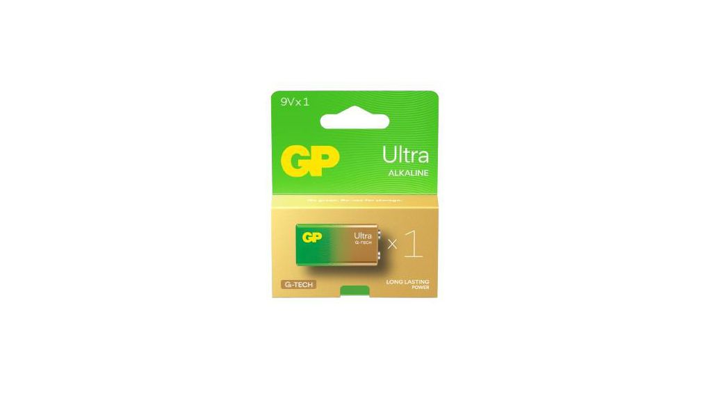 Gp Batteries GP Batteries Ultra Plus Alkaline Manganese Dioxide 9V Battery