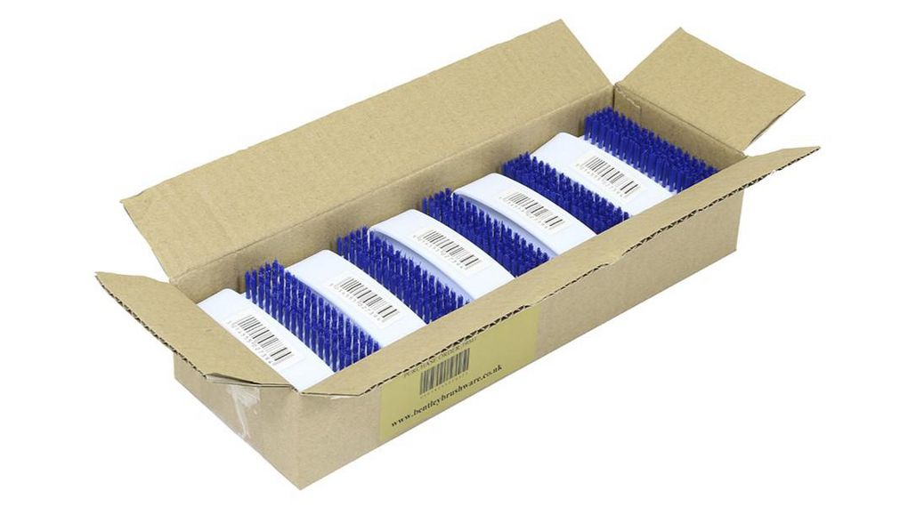 Hard Bristle Blue Scrubbing Brush, Polyester bristle material