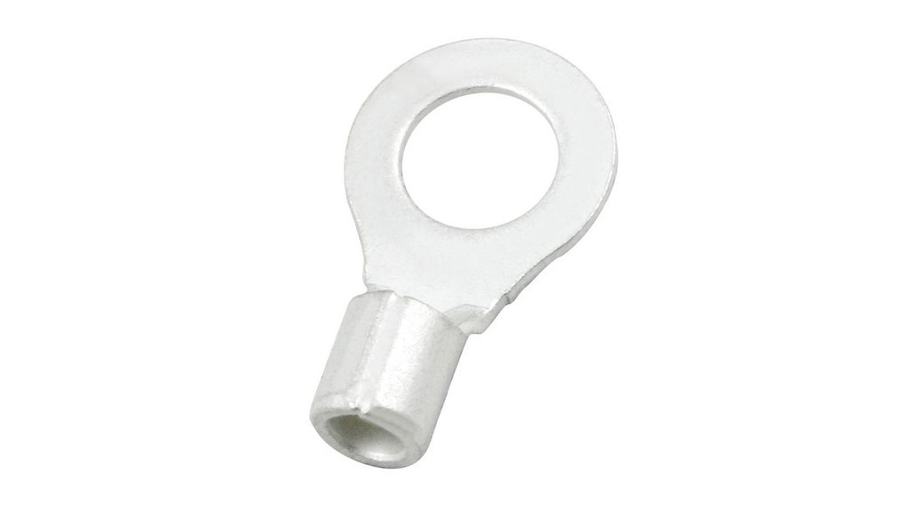 Uninsulated Ring Terminal, 5.3mm Stud Size, 1.5mm² to 2.5mm² Wire Size, 100 ST