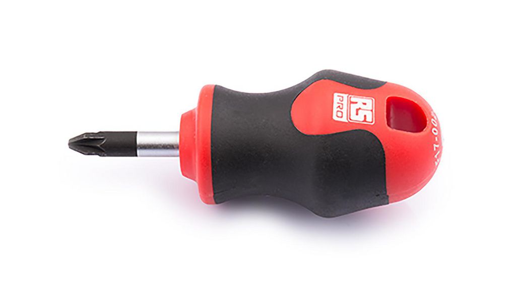 Pozidriv Stubby Screwdriver, PZ1 Tip, 25 mm Blade, 85 mm Overall