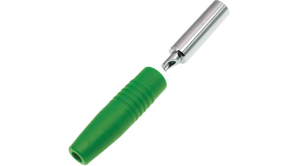 Green Female Banana Socket, 4 mm Connector, Solder Termination, 24A, 30V, Nickel Plating 5 ST