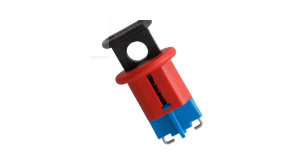 Black, Blue, Red 1-Lock ABS, Nylon, Steel Miniature Circuit Breaker Lockout, 7.25mm Shackle