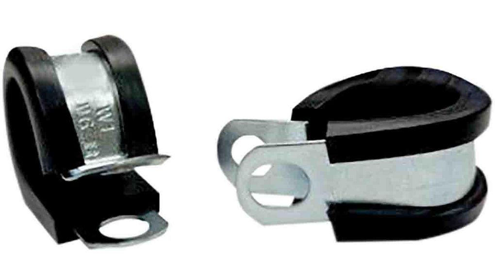 8mm Black, Steel P Clip Paket med 20 delar