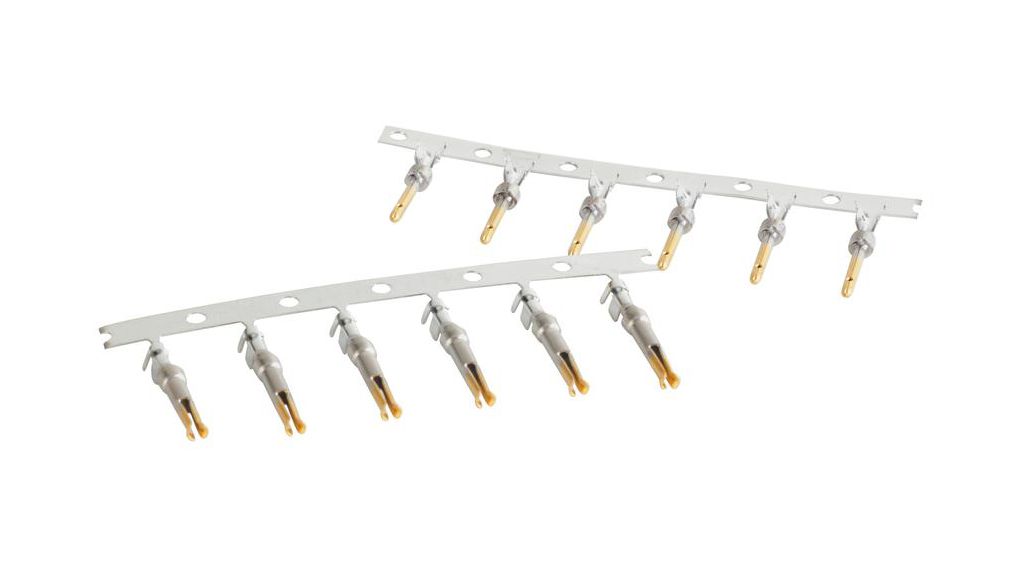 size 1 mm MaleCrimp D-Sub Connector Contact, Gold Flash over Nickel Plug, Male, 7.5A ... 0.5mm², Pack of 500 pieces