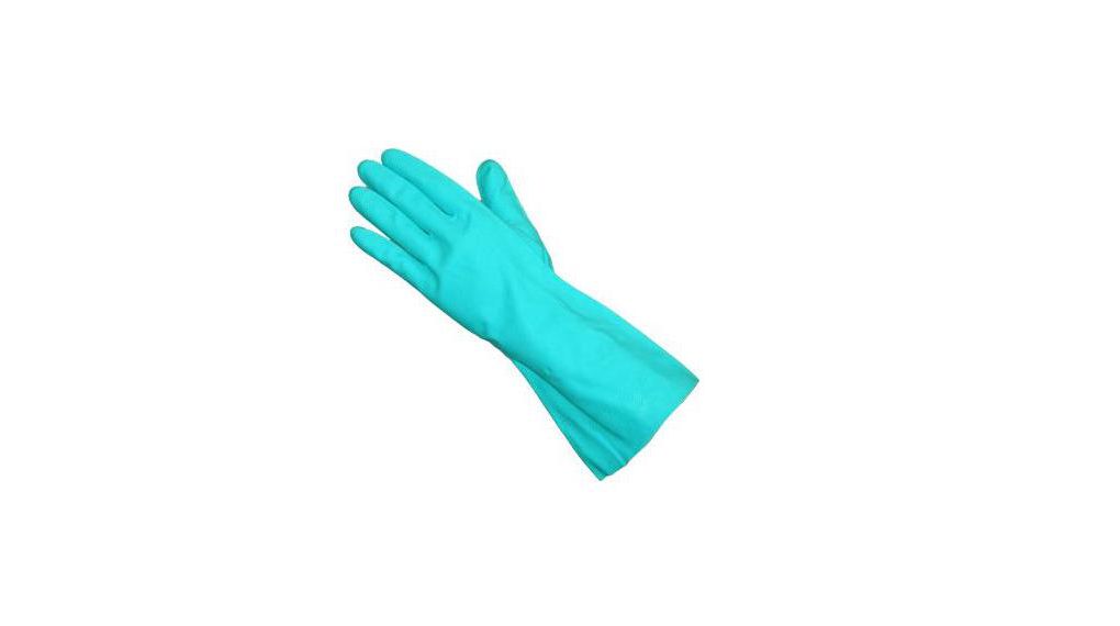 Rubberex Contact Chem Green Nitrile Chemical Resistant Work Gloves, Size 10, Nitrile Coating, Pack of 5 pieces