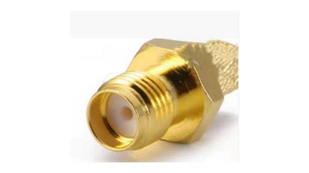 Jack Cable Mount SMA Connector, 50Ohm, Crimp Termination, Straight Body