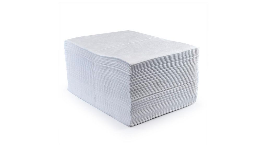 Ecospill Ltd Spill Absorbent Pad for Oil Use, 1 Litres Capacity, 100Each per Pack, 100 ST
