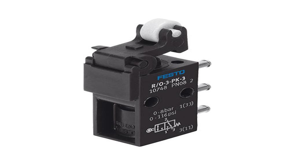 Festo Roller Lever 3/2 Way, Monostable, Open/Closed Mechanical Valve R/O Series, 2.5mm, 10748