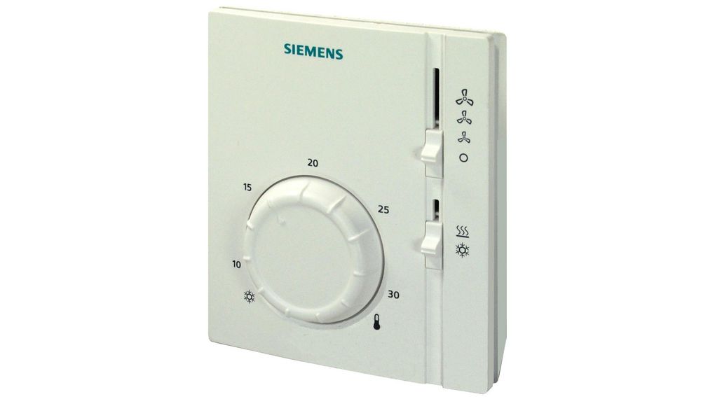 Siemens S55770 Changeover Thermostats, 6A, 250 V ac, 8 → 30 °C