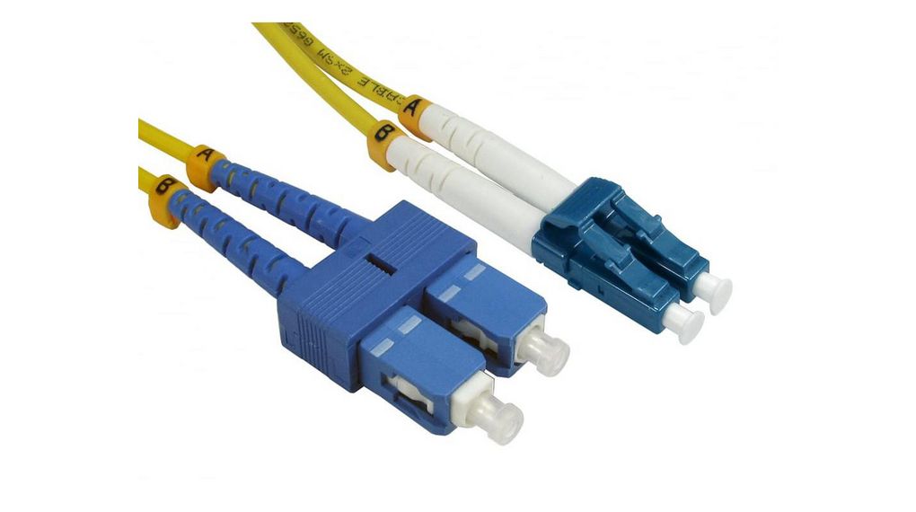 2846928 | RS PRO LC to SC Duplex Single Mode OS2 Fibre Optic Cable, 3mm ...
