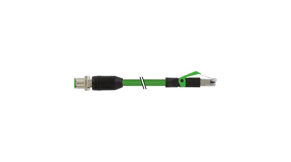 Murrelektronik Limited Straight Male 4 way M12 to Straight Male 4 way RJ45 Sensor Actuator Cable, 5m Conductors