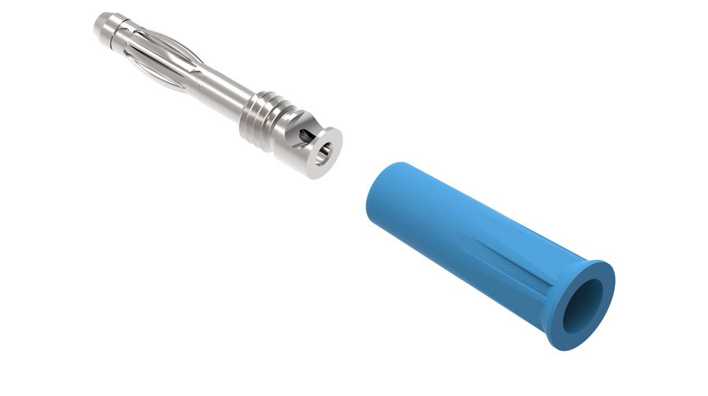 Electro PJP Blue Male Banana Plug, 4 mm Connector, Screw Termination, 36A, 30/60V ac/dc, Nickel Plating
