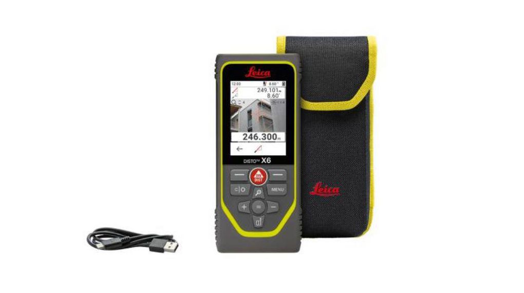 Leica X6-R Distance Meter, 250m Range, ± 1.0 mm Accuracy