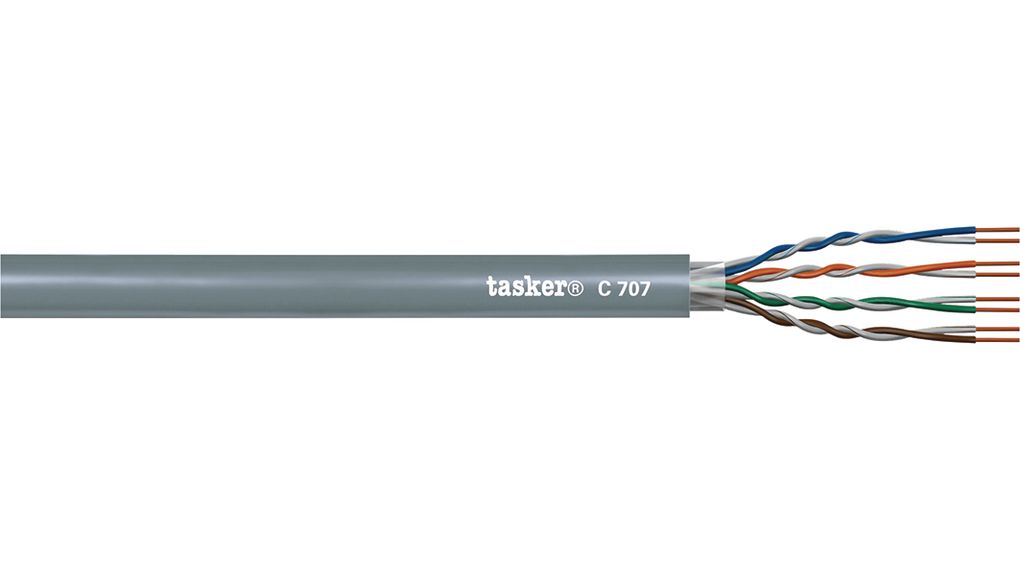 LAN-kábel, UTP PVC CAT5e 4x2x0.22mm² UTP Szürke 305m