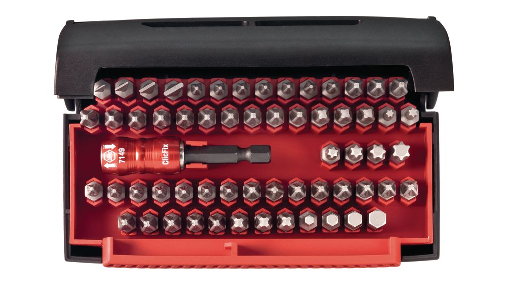 Bit-Set, Hex / Phillips / Pozidriv / Slotted / Torx, 61Stück