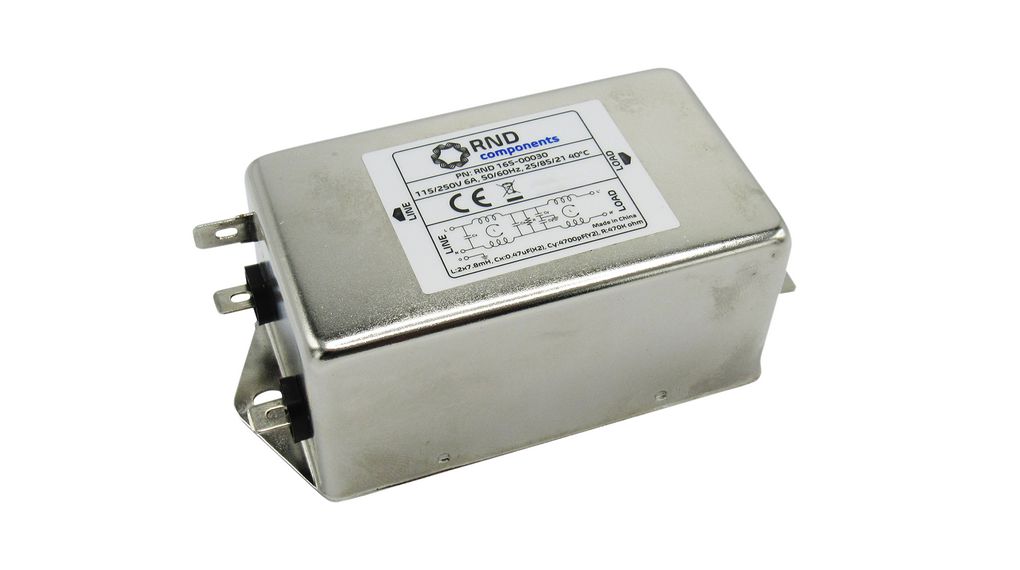 EMI filtr Fáze jednofázový 6A 250VAC