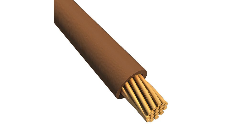Schaltdraht mPPE 0.75mm² Verzinntes Kupfer Braun 305m