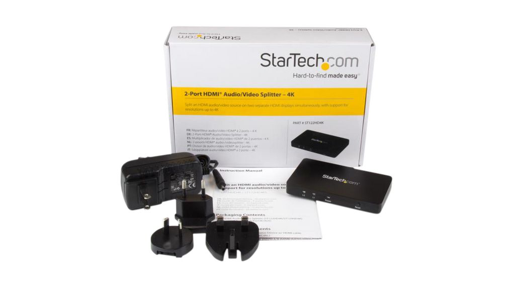 ST122HD4K StarTech HDMI Splitter 1x HDMI 2x HDMI 4K 30Hz Distrelec Switzerland