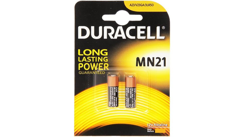 Primary Battery, 12V, A23, Alkaline, Pack of 2 pieces