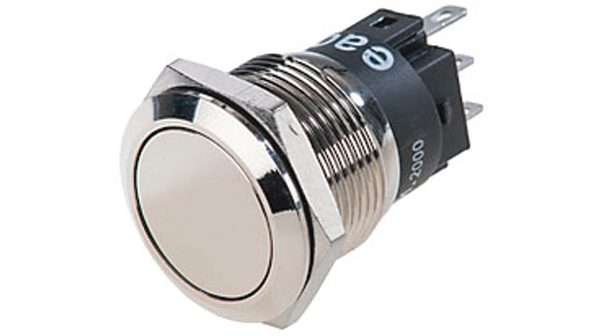 Pushbutton Switch, Stainless Steel, 3 A, 1CO, IP67