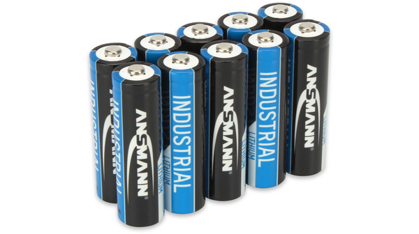 Primary Battery, Lithium, AA, 1.5V, Industrial, Pack of 10 pieces
