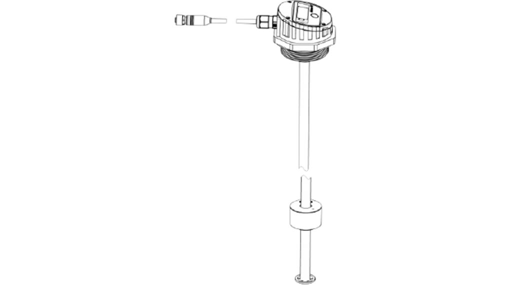 Plovákový snímač hladiny kapaliny Otevřený kolektor 32 VDC 651 mm