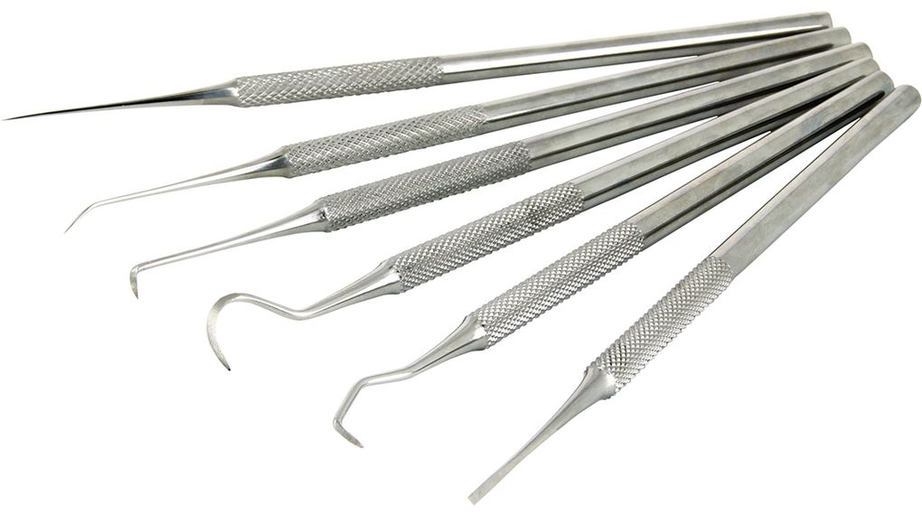 Set of 6 Probes, Stainless Steel