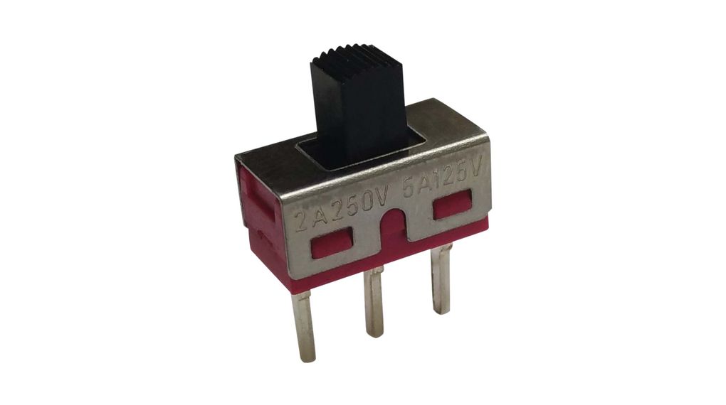 Miniature Slide Switch, 1CO, ON-OFF-ON, PCB Pins