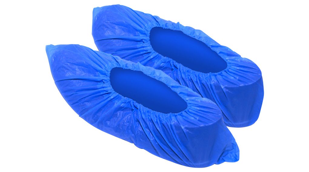 Cleanroom Shoe Covering, 356mm, Blue, 2000 ST