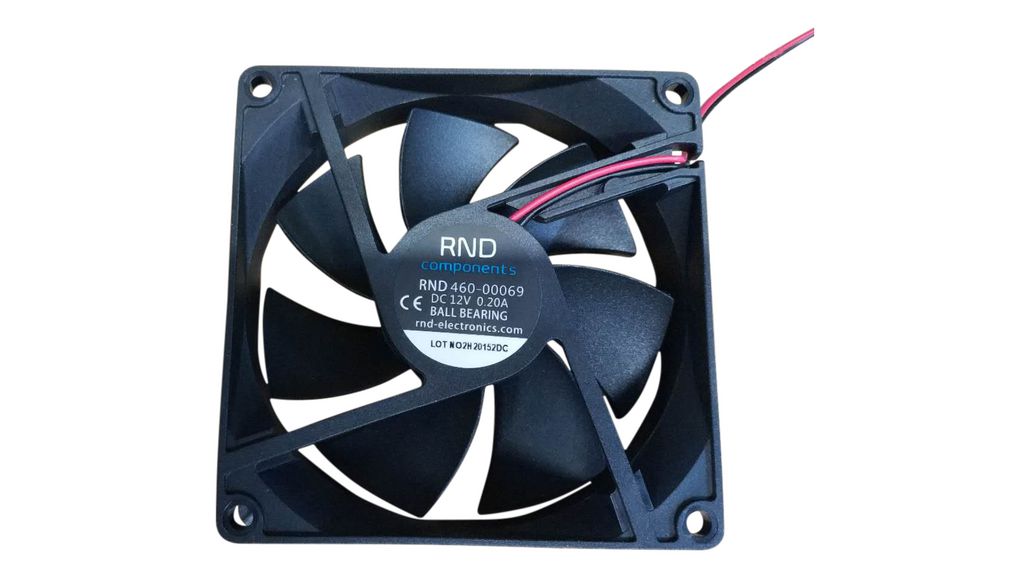 Axiale ventilator DC 92x92x25mm 12V 99m³/h