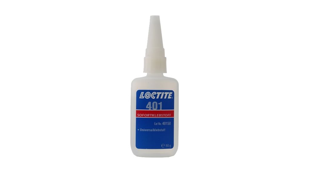 LOCTITE 401, CH DE, Loctite Instant Adhesive, Bottle, Liquid, 20g, Clear